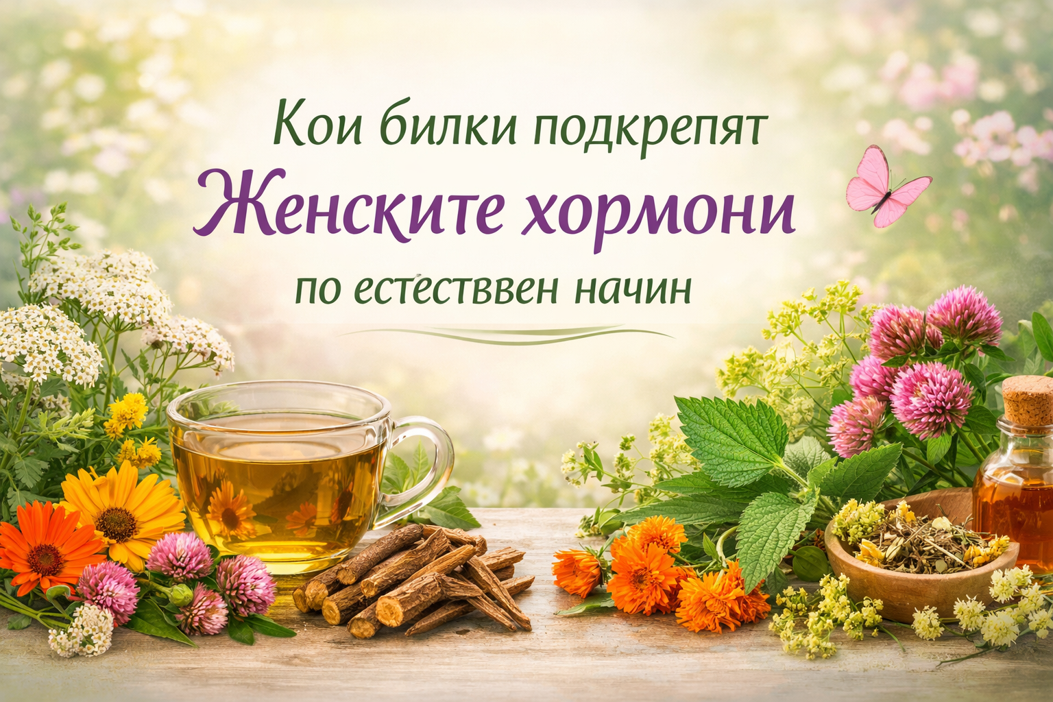 Кои билки подкрепят женските хормони по естествен начин