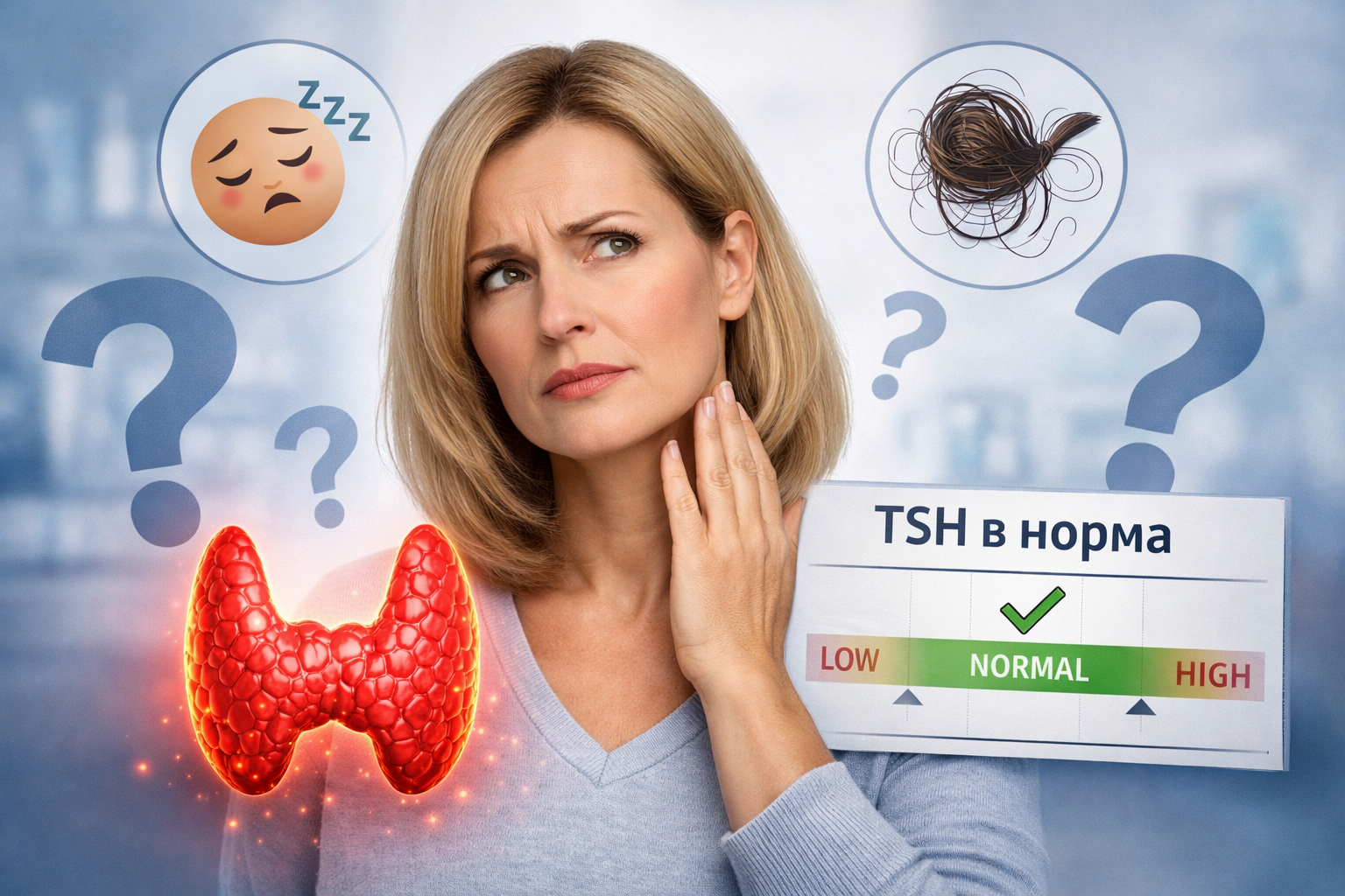 TSH в норма, но имам симптоми – какво означава това?