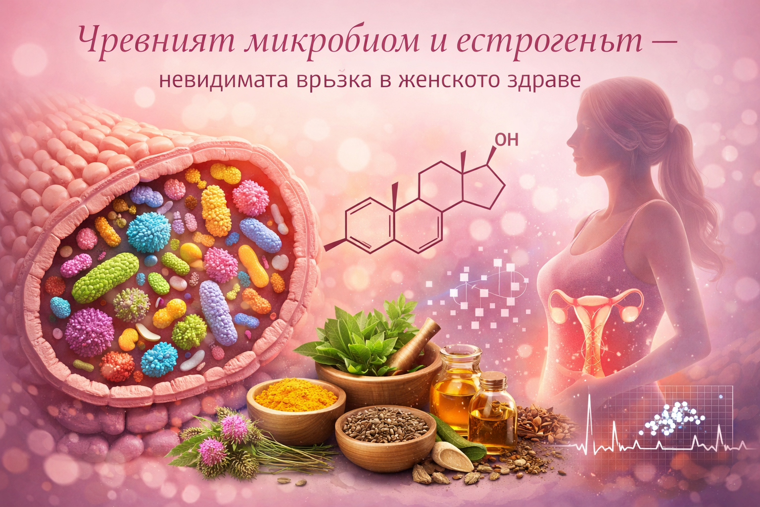 Чревният микробиом и естрогенът – невидимата връзка в женското здраве